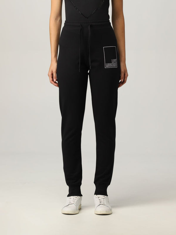 Pantalone Donna W142423E2269 con box logo Nero LOVE MOSCHINO- Francavilla Moda